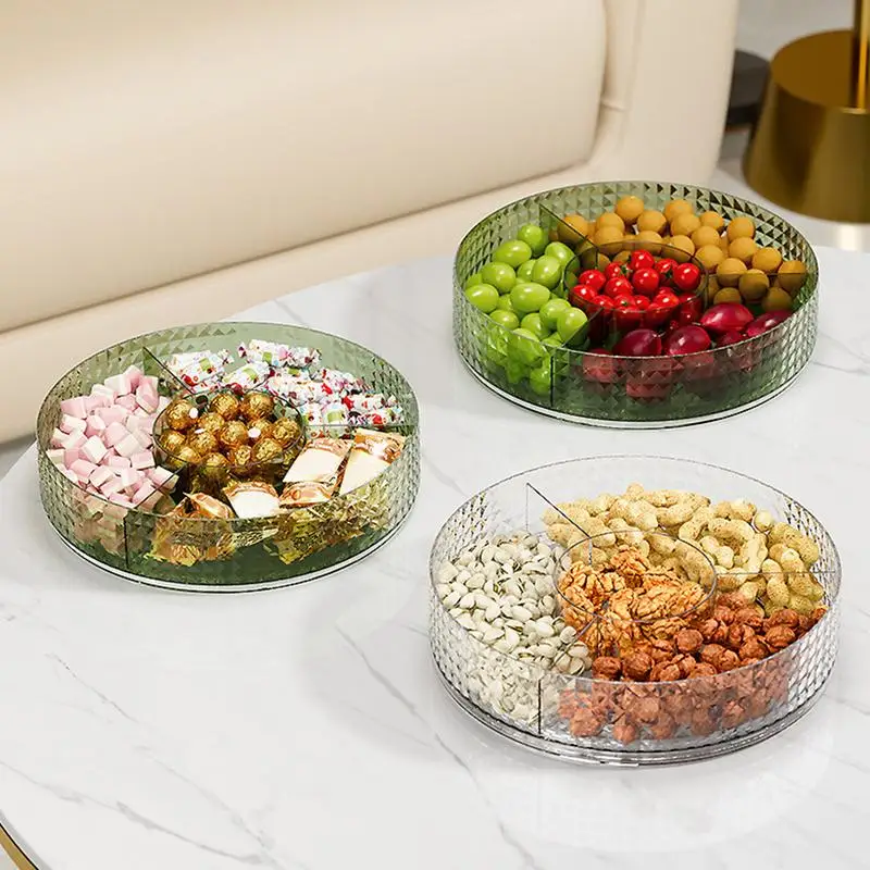 

Serving Trays Luxury Decorative Appetizer Serving Platter For Party Round Food Storage Tray For Dried Fruit Candies Snacks Nuts