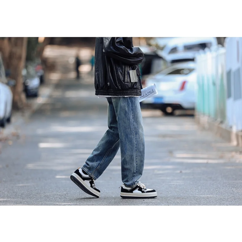 Men Clothing New Straight Loose Cylinder Jeans Vintage Comfortable Blue Temperament Harun Trousers Female 2022 Autumn and Winter