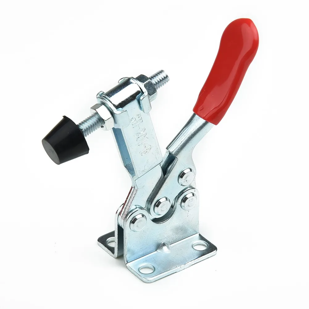 

4 PCS GH-201B Red Toggle Clamp Horizontal Clamp Quick Release Locking Lever Fastener Hand Tool For Woodworking Angle Clamps