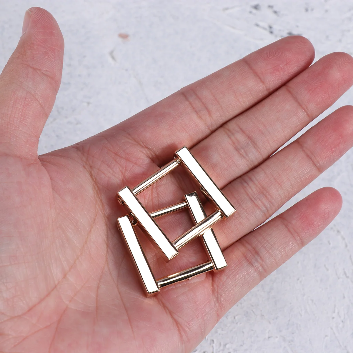 

4 Pcs Metallic Purse Metal Slide Buckle Bag Purse Snap Hook Square Webbing Buckle Belt Adjuster Rectangular Buckle