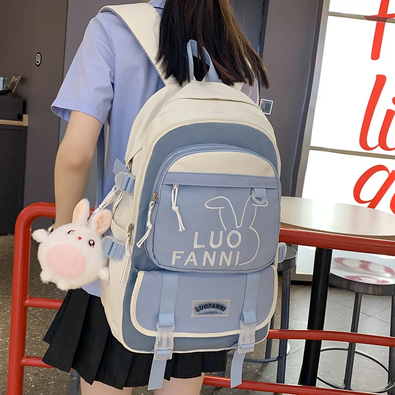 

Школьный ранец для студентов колледжа, вместительный рюкзак в студенческом стиле, для старших классов