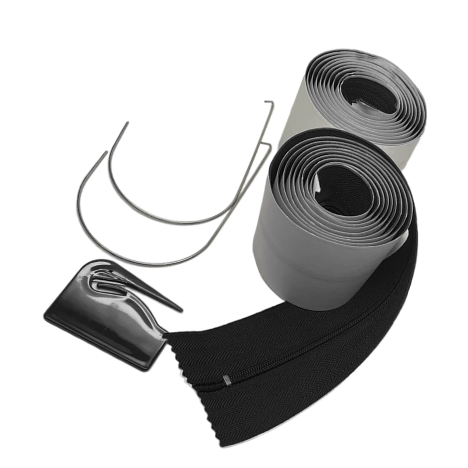 

Heavy Duty Zipper Adhesive Zipper Tarp Heavy Duty Zipper Double-Side Indoor Outdoor Dust Barriers Peel & Stick Zipper 2-Pack