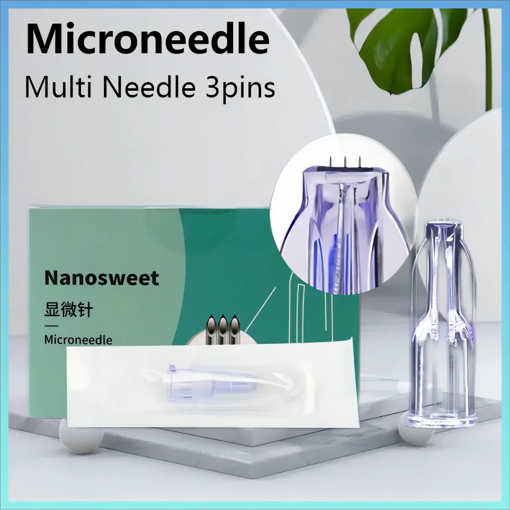 

34G 1.2MM Nanosoft Microneedle Multi Needle 3 Pins Micro Needle For Hyaluronic Acid Filler Injection Beauty Neck Anti Aging