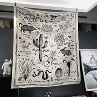 bohemian drapery desert species tapestry black and white decorative cloth wall decoration