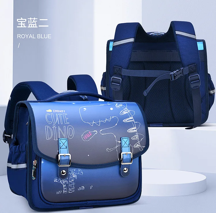 Primary Children Cartoon Unicorn Dinosaur Horizontal Backpacks New Fashion Girls Boys Starry Sky Cute Schoolbags for Grade 1-3-6