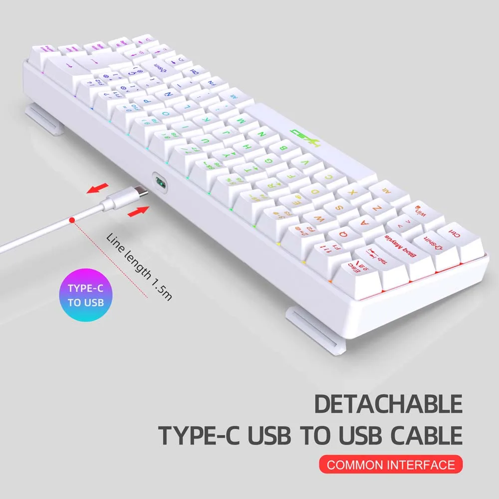 Проводная игровая клавиатура Spainish Type C USB планшетный ПК компьютер 69 клавиш RGB