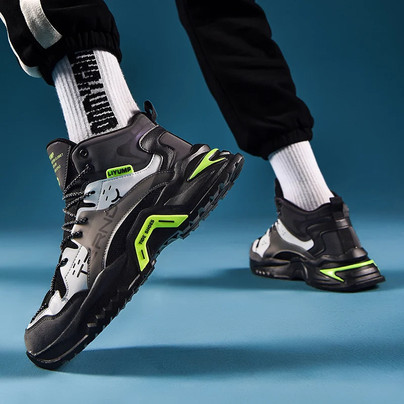 

Баскетбольная обувь для мужчин, высокие кроссовки на шнуровке, Мужская обувь для баскетбола в стиле ретро, мужские кроссовки, прогулочная о...