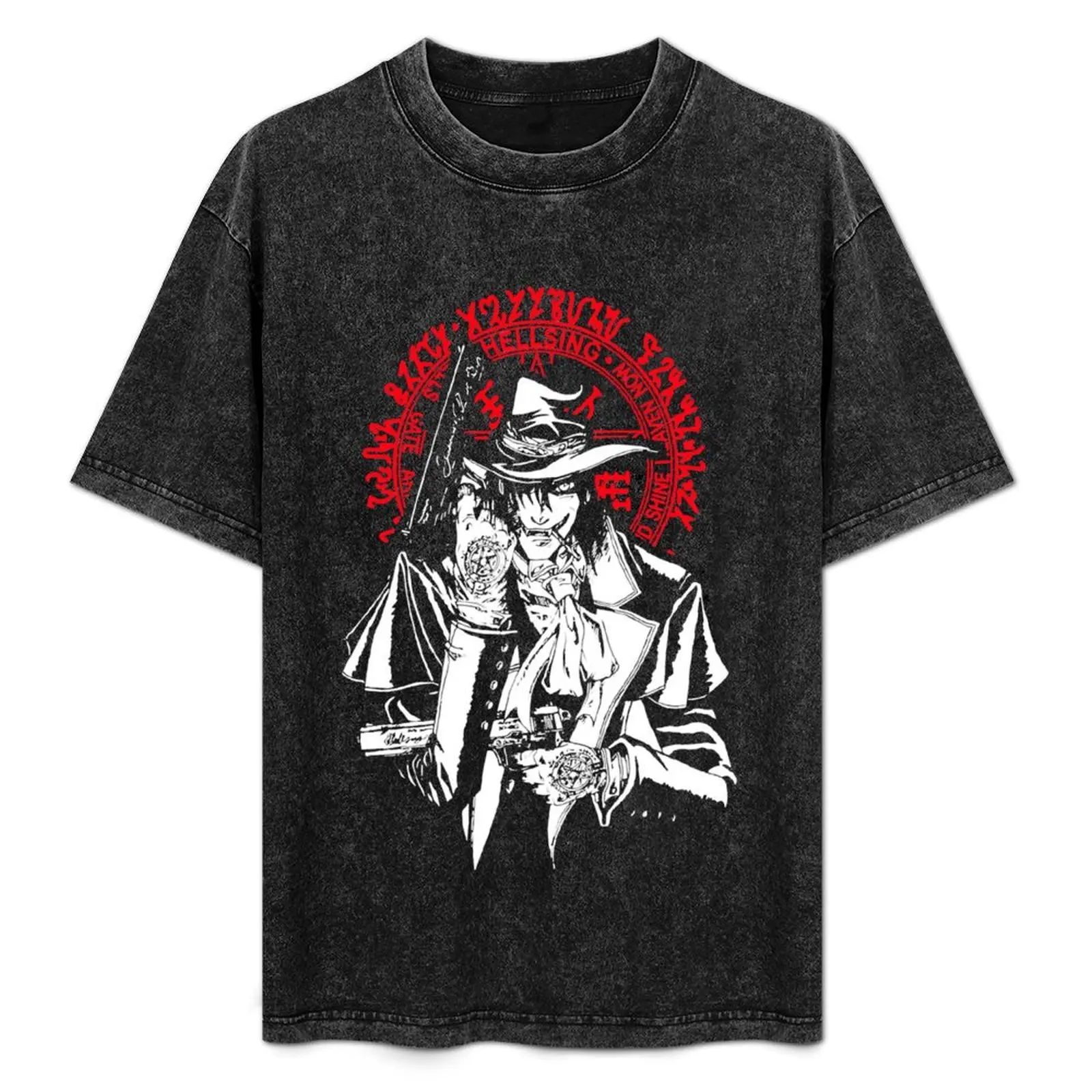 Футболка Hellsing Alucard рубашки с рисунком незаменимая футболка мужская одежда