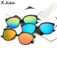 xjiea mirror sunglasses for women 2022 designer vintage round sun glasses colorful reflective lenses female summer shades