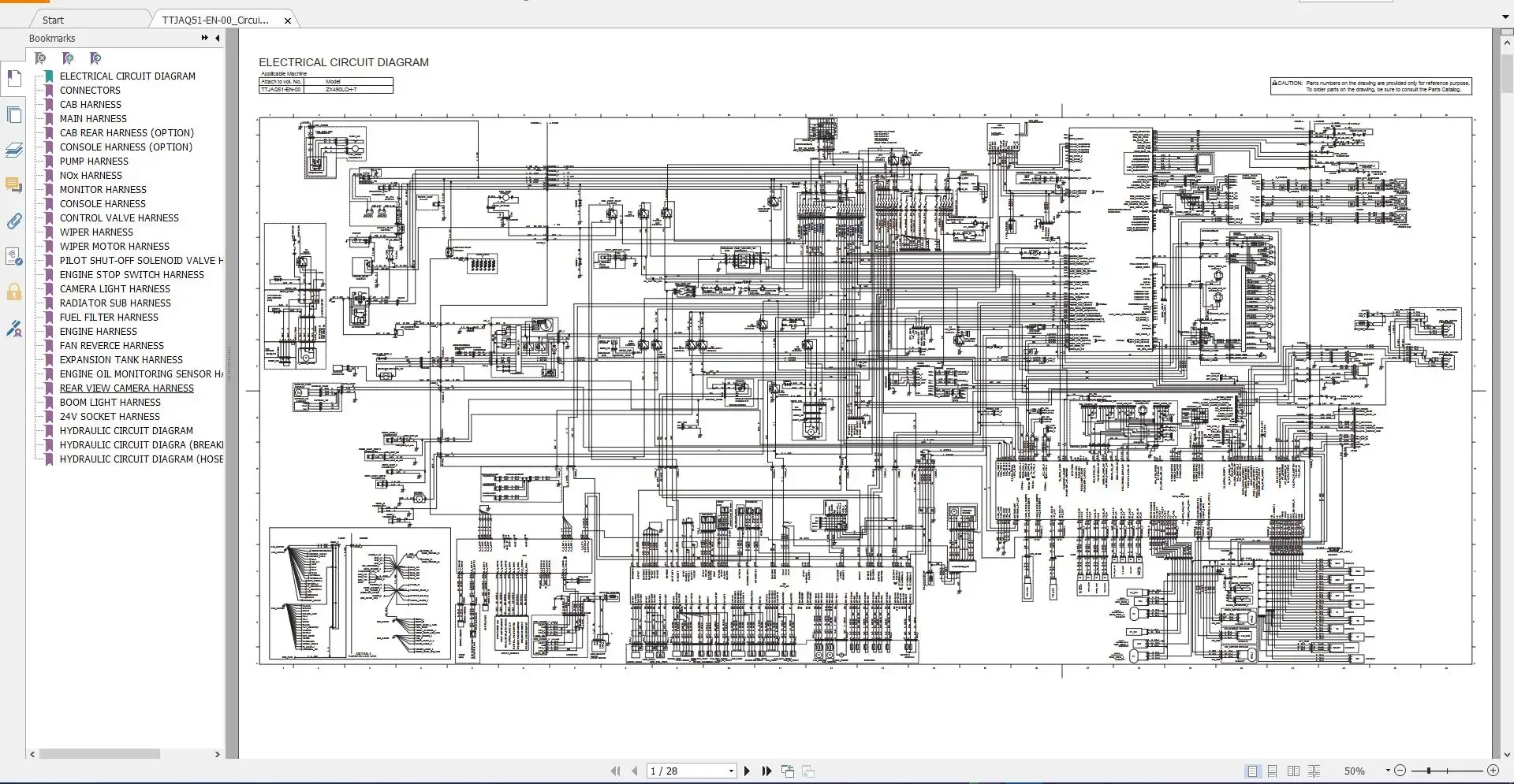Экскаватор Hitachi ZX обновленный 2021 11 4 ГБ техническое руководство каталог деталей