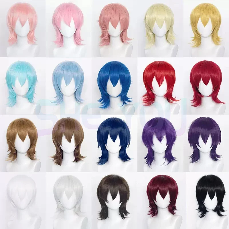 37 см короткий парик для косплея волк стрижка с челкой мепкие цвета корейский