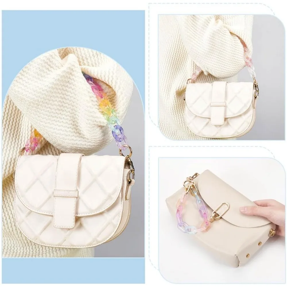 2 шт. 17 1-дюймовая прозрачная акриловая цепочка для сумки с 1 12 2-дюймовыми