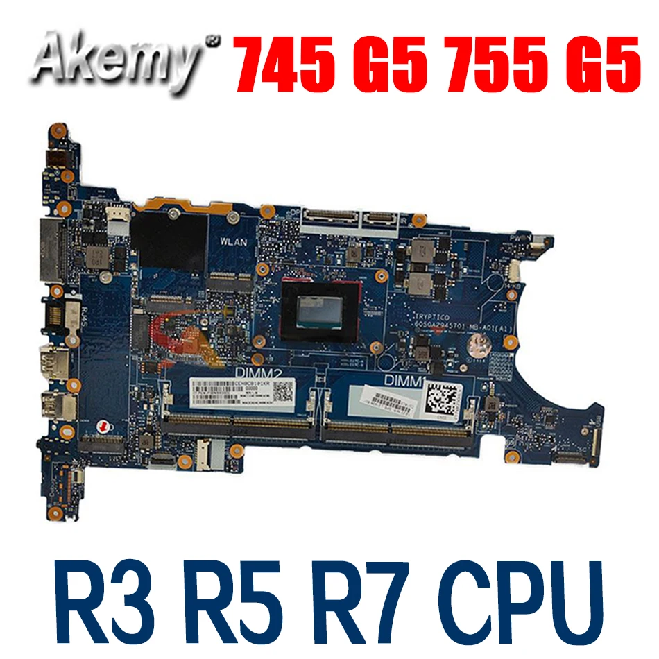 Материнская плата для ноутбука HP EliteBook 745 G5 755 6050A2945701-MB-A01 с центральным