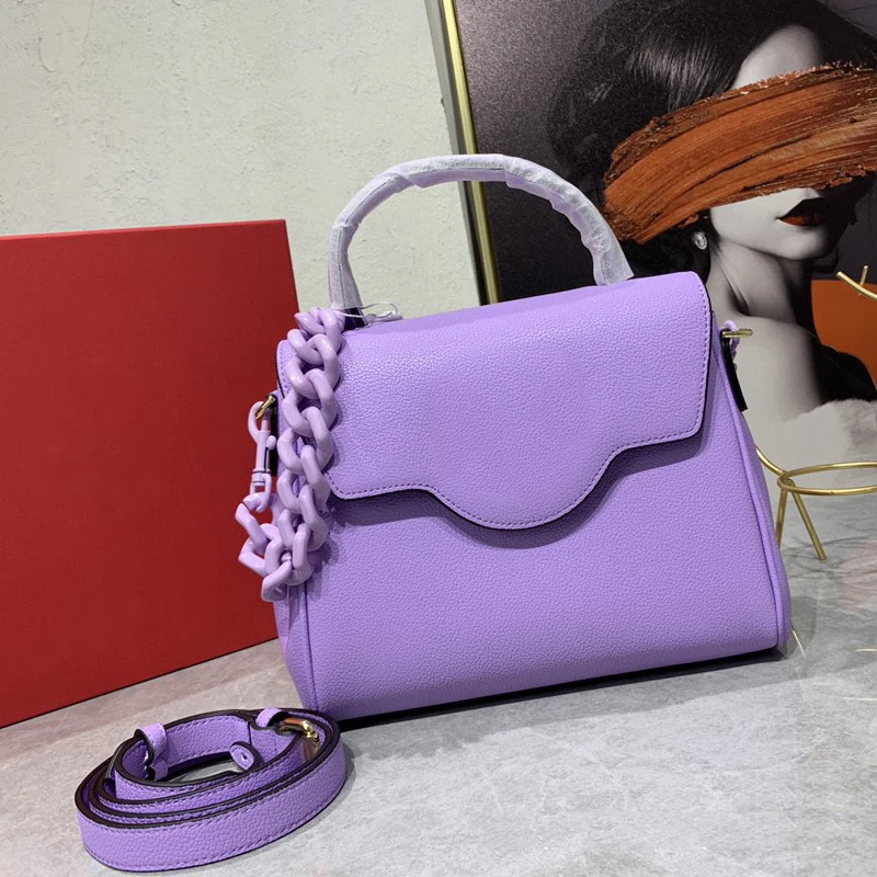 

2022 Trend Bolsas Magnetic Flap Luxury Designer Handbag Chain Portable Diagonal Shoulder BagGenuine Leathe Crossbody Women's Bag