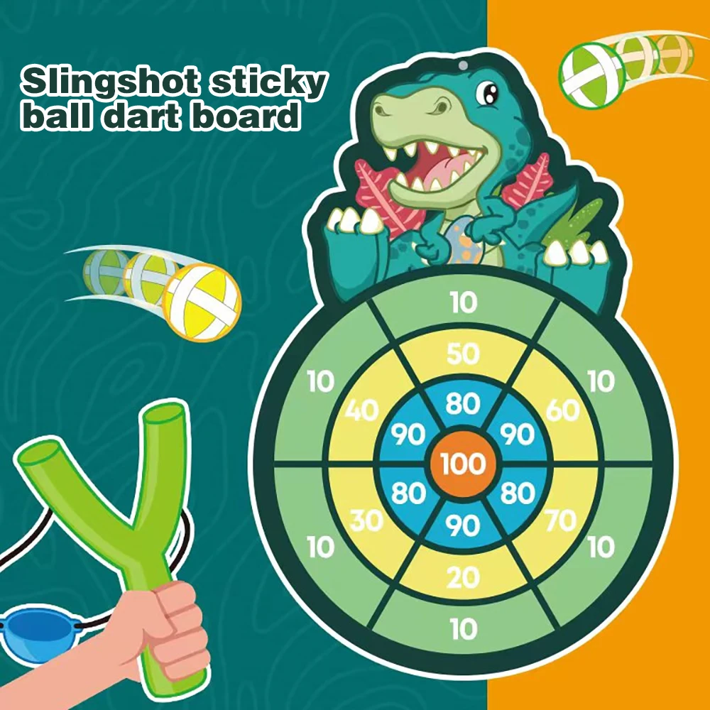 

Children Throwing Sticky Ball Dartboards Toy Creative Slingshot Launch Target Game Set Parent-child Party Outdoor Sports