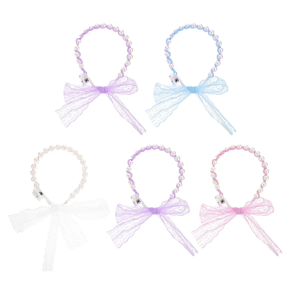 

5Pcs Light Pearl Headbands Hairbands Hair Accessories for Teen Girls Kids
