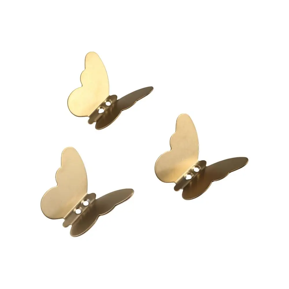Настенная вешалка в форме бабочки из нержавеющей стали трехмерные настенные