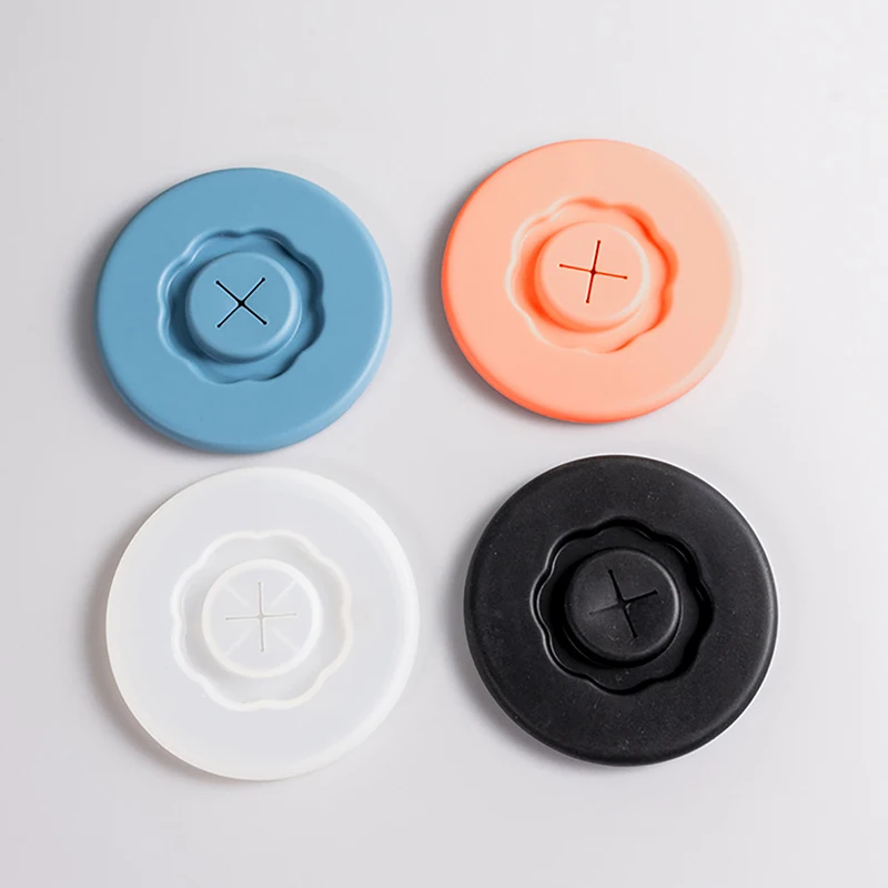 

1pc All-Matching Silicone Cup Lid Glass Drink Cover Heat-Resistant with Straw Hole Durable Bottle Accessories Flexible Washable
