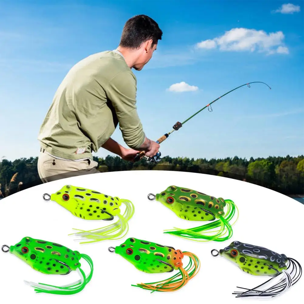 

6cm/12.5g Bionic Bait Sharp Hook 3D Frog Eye Realistic Simulation Design Angling Blackfish Road Fake Lure Outdoor Fishing