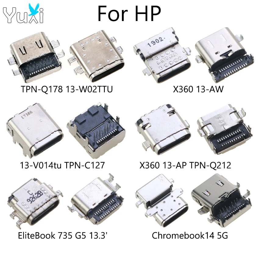 YuXi для HP Spectre X360 13-AW 13-AP TPN-Q212 TPN-Q178 EliteBook 735 ChromeBook14 TPN-C127 USB Type C разъем зарядного порта