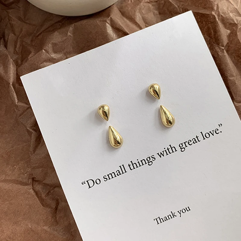 

LATS Korea Water Drop Earrings for Women Girl Temperament Two Ways To Wear Earrings 2022 Brincos Elegant Female Fashion Jewelry