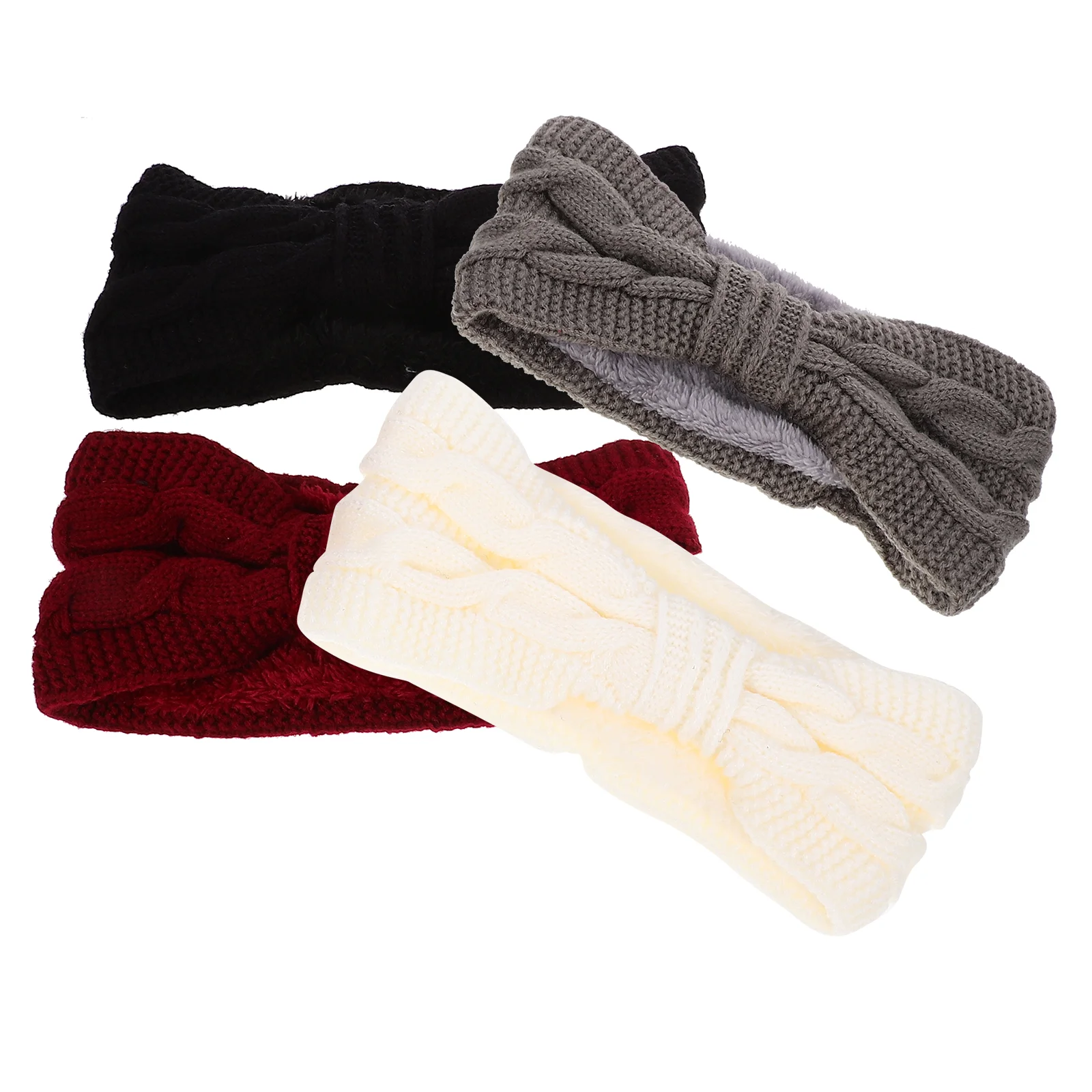 

4pcs Knitting Turban Headbands Women Headbands Bow Turbans Thick Warm Headbands