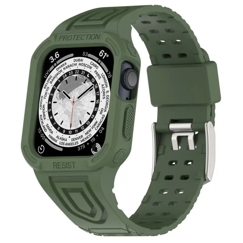 

Integral Strap Soft Waterproof Sweat-proof For Apple Watch Breathable Applicable For Apple Watch Wristband Tpu 38/40/41mm Case