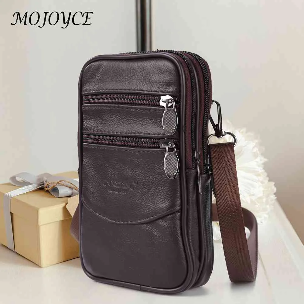 

Fashion Mini Waist Bags Wallet Vintage Men Cow Leather Pure Card Coin Clutch Waist Bag Wallets Purse Mini