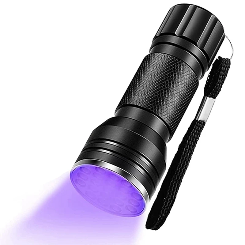 

SEWS-UV фонарик черного света 21 светодиодный детектор фонарика для собаки, домашних животных, мочи, ручной UV черный свет, фонарик для пятен