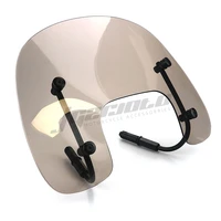 motorcycle acrylic windshield screen wind deflectors front windscreen for lx150 accessories with brackets dark brown s