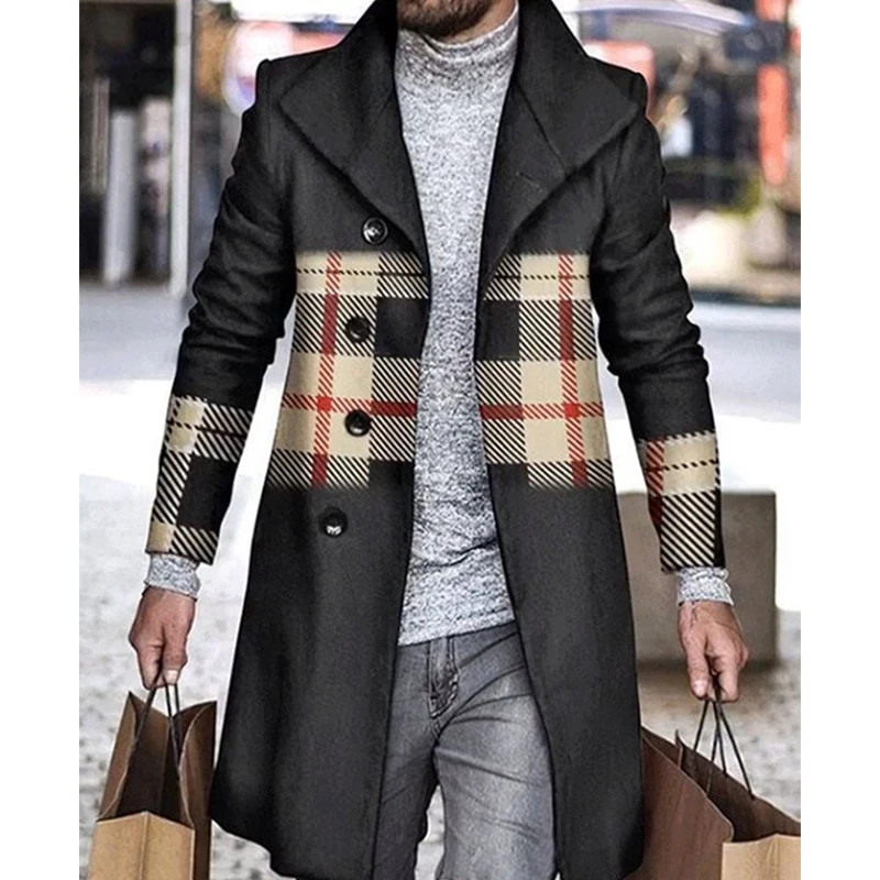 2023 Spring Fashion Men Windbreaker Men's long clothes Mens Casual Business Trench Coat Mens Leisure Overcoat Male Punk Style images - 6