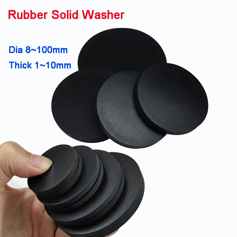 

Резиновые шайбы 8-100 мм, черные, 10 шт.