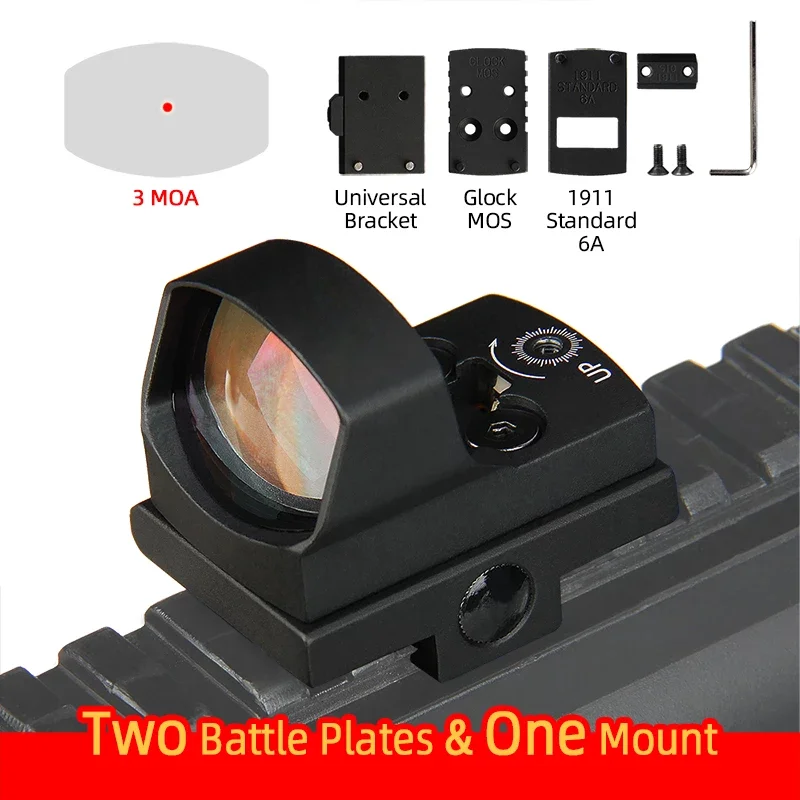 Red Dot sight Airgun Scope Riflescope airsoft 3MOA Micro Dot with reflex sight Mount fit 1911 G17 in Hunting Optics