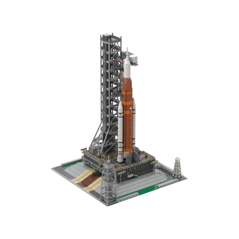 Фото Модульная система космического запуска MOC Artemis, строительные блоки, модель Ariane 5, ECA, космическая ракета, кирпичи SpaceX Falcon, тяжелая игрушка, подарок для детей №4