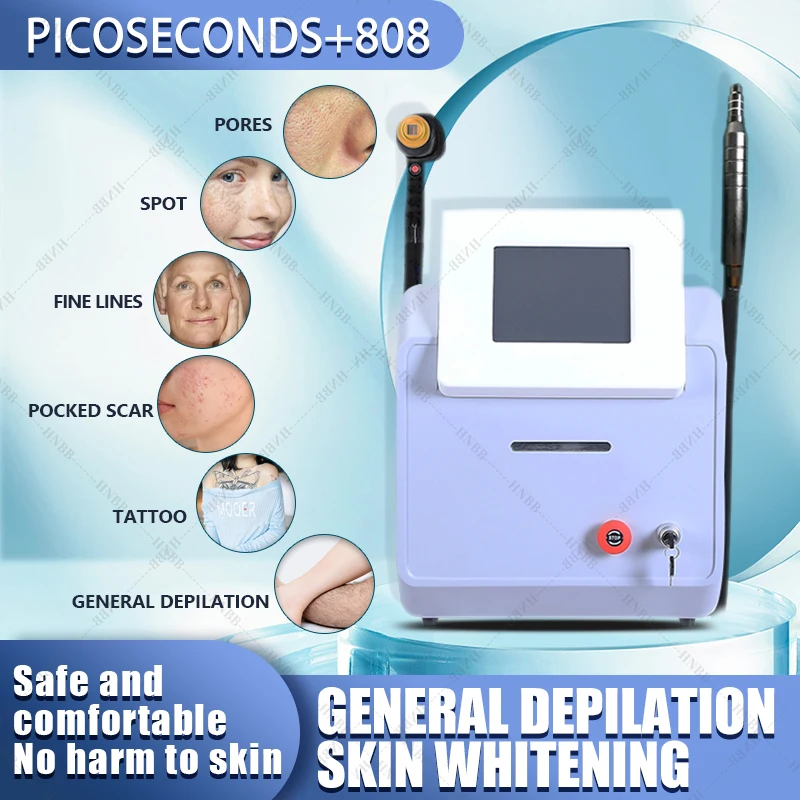 

Factory Price Portable 2 in 1 Laser Picosecond Tattoo Removal 808 Diode Laser Hair Removal Machine