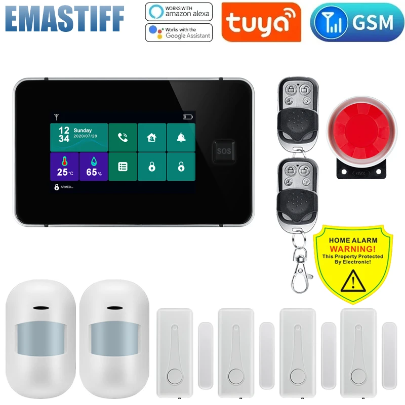 

Охранная сигнализация Tuya с Wi-Fi, GSM, TFT-экраном и сенсорной клавиатурой