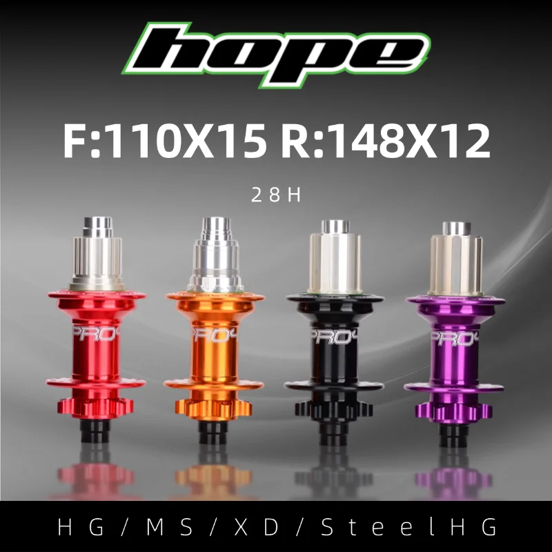 Фото Велосипедная втулка HOPE Pro 4, 28 отверстий, 6 болтов, дисковый тормоз для HG/MS/XD, аксессуары для уличного велоспорта, доступны различные цвета №1