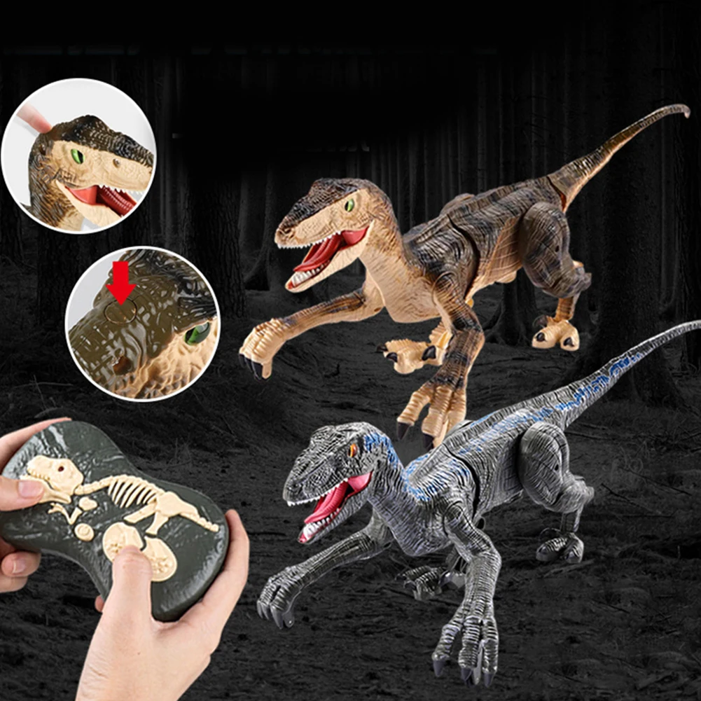 

2.4G RC Dinosaur Raptor Jurassic Remote Control Velociraptor Toy Electric Walking Dino dragon Toys For Childrens Christmas Gifts