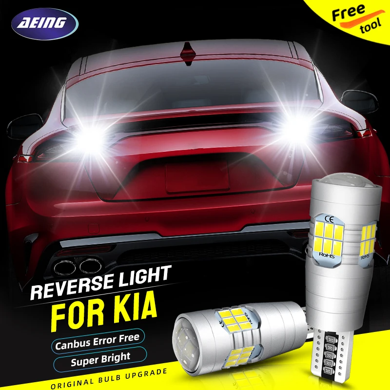 

2 × T15 светодиодный фонарь заднего хода Blubs Lamp W16W 921 912 для Kia Ceed CD/LD Cerato Koup Picanto Stinger Stonic Seltos Venga Xceed Carens