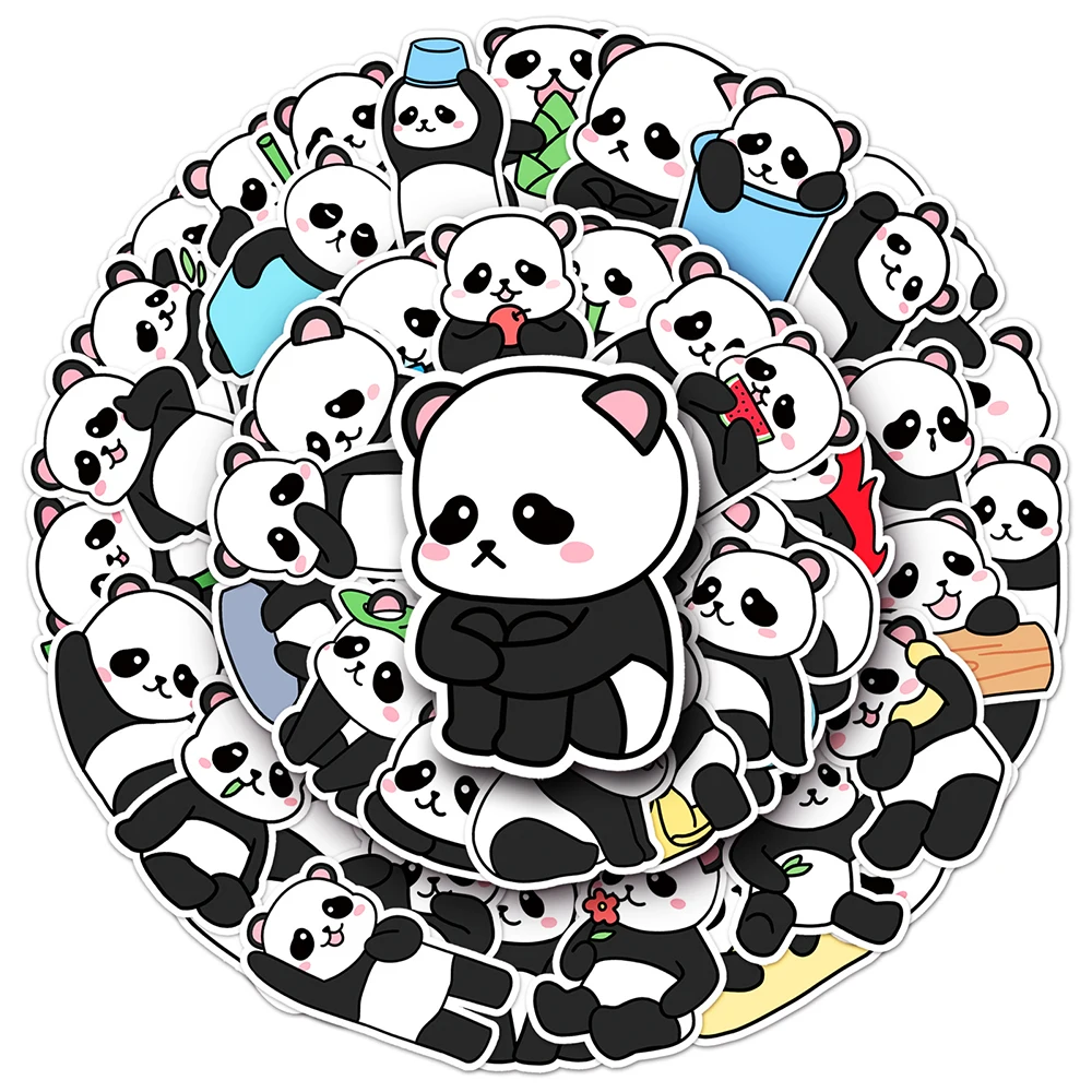 

10/30/50pcs Kawaii Animal Panda Graffiti Stickers Funny Decals Laptop Scrapbook Phone Diary Suitcase Decoration Sticker Kids Toy