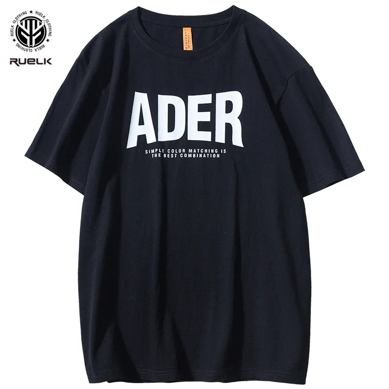 

Футболка мужская оверсайз с коротким рукавом, модная Повседневная рубашка с круглым вырезом и надписью, уличная одежда, топ свободного кроя...