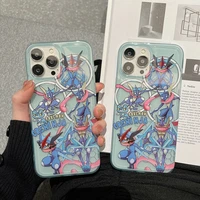 cartoon pokemon greninja phone case for iphone 11 12 13 pro max x xs xr shockproof cover