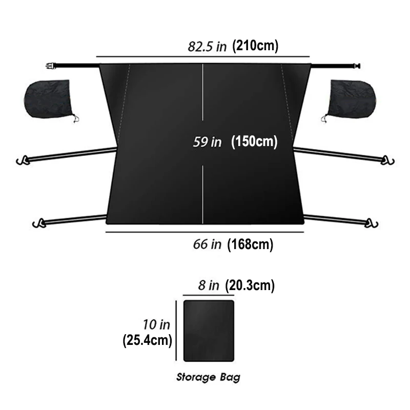

Универсальный автомобильный чехол на лобовое стекло, снежный автомобильный чехол, солнцезащитный козырек, пылезащитный, водонепроницаемый, защита ветрового стекла, уличная внешняя защита