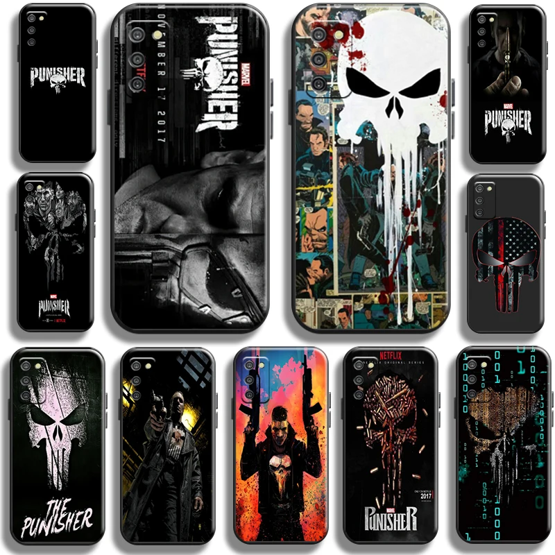 

Marvel Punisher frank Castle for Samsung Galaxy A03 A03S Phone Case Cover funda Cases Back Shell full Protection Soft Black