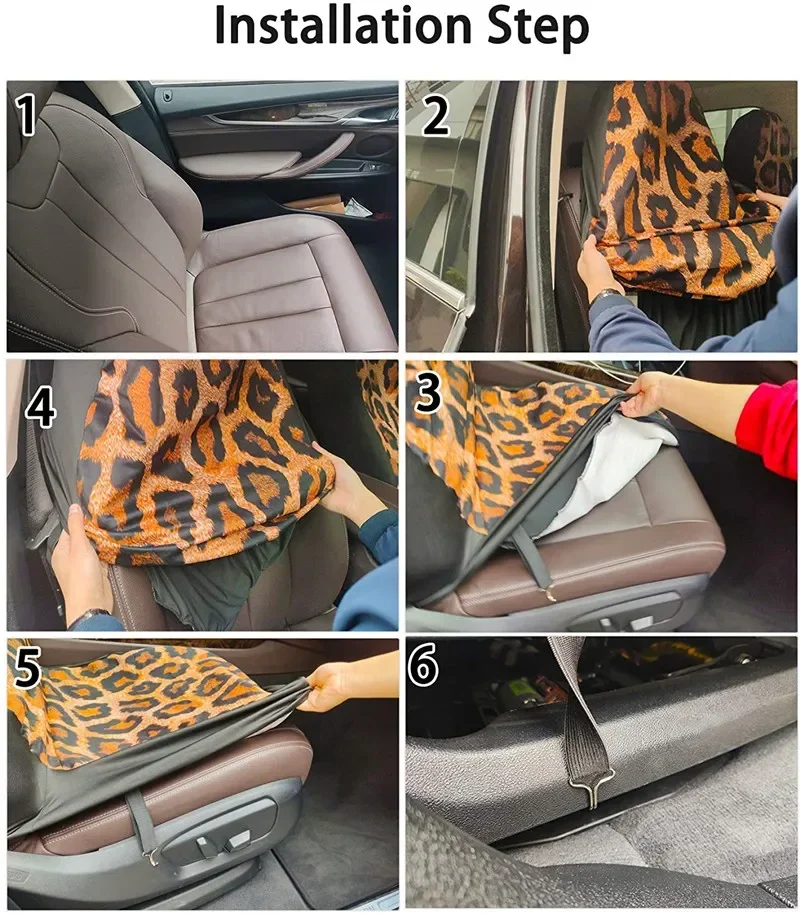 Samon Design Polynesian Printed Slip-Resistant Comfortable Front/Back Car Interior Seats Protector Easy to Install