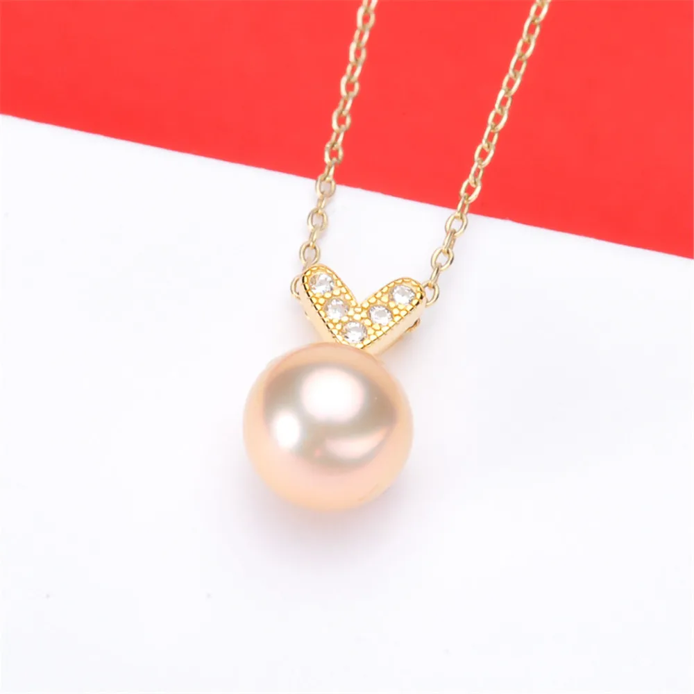 

S925 Sterling Silver Pearl Pendant Settings Blank/Base For DIY Pendant Jewelry Making Accessories Suitable for 8-11mm Bead