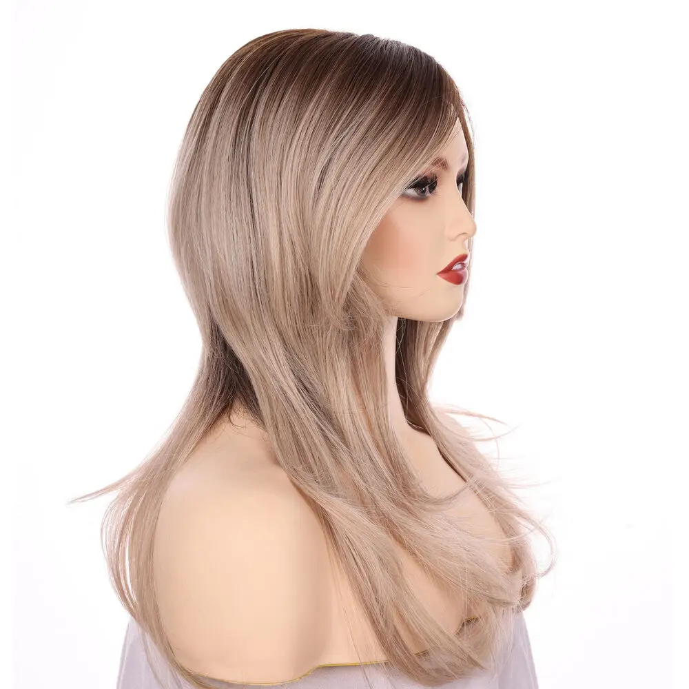 Женский длинный парик Onedor 20 дюймов синтетический на всю голову с бахромой (RL19/23SS)