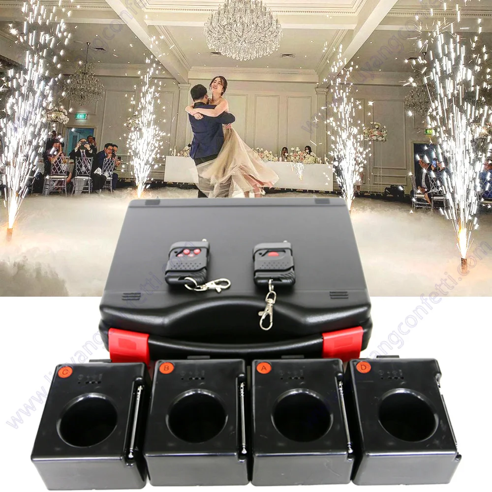 4 Channel Wireless Remote Control System Cold Pyrotechnic Receiver Spark Fountain Machine Wedding Stage Fireworks Firecracker DJ