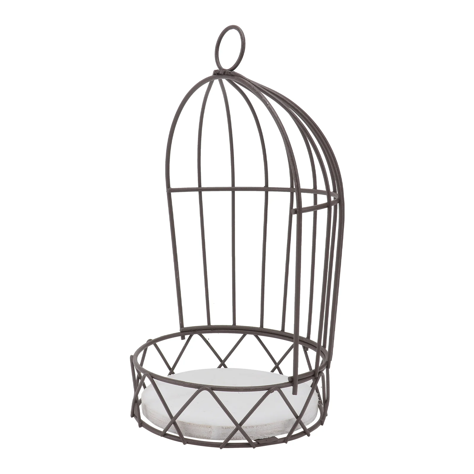 

1Pc Festival Birdcage Adornment Flowerpot Rack Dining Table Decoration (Black)