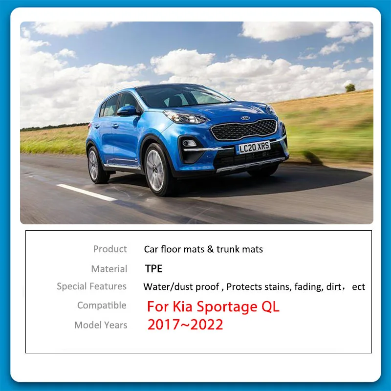 Автомобильный коврик TPE для Kia Sportage QL KX5 2017 2018 2019 ~ 2022 Универсальные кожаные коврики